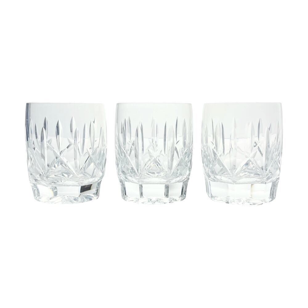 Waterford “Westhampton” 3 Crystal Double Old Fashioned Glasses 4 1/8” 12oz